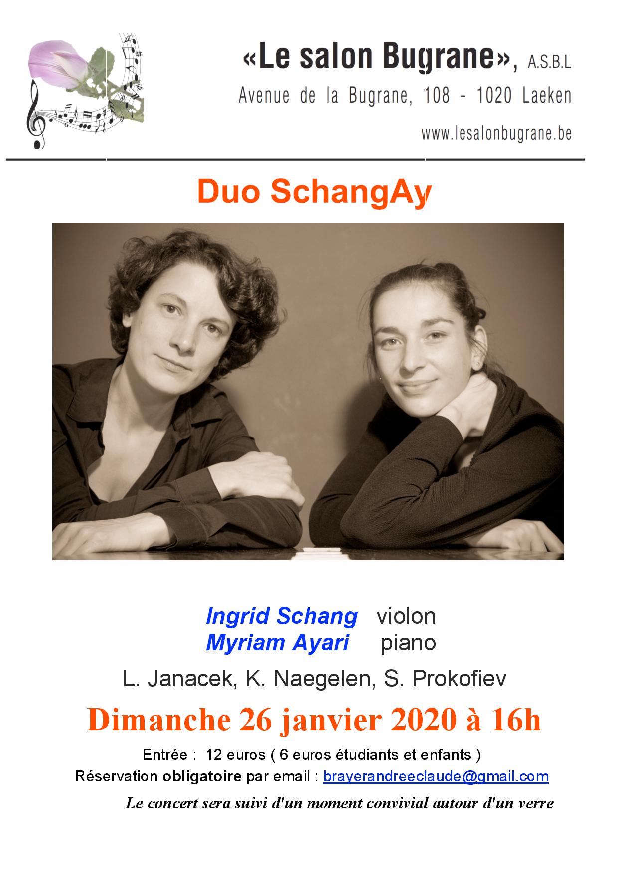Dimanche 26/01 au Salon Bugrane : Duo SchangAy