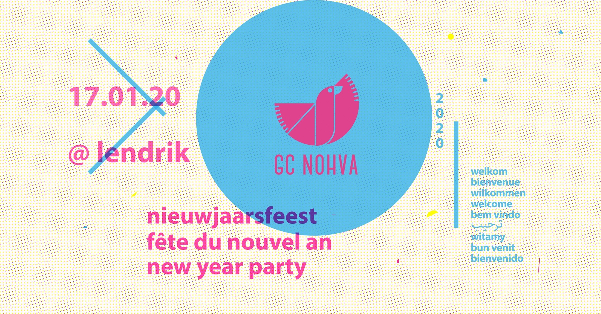 Vendredi 17/01, dès 18h : Nieuwjaarsfeest ! Drink et concert de nouvel an au GC Nohva