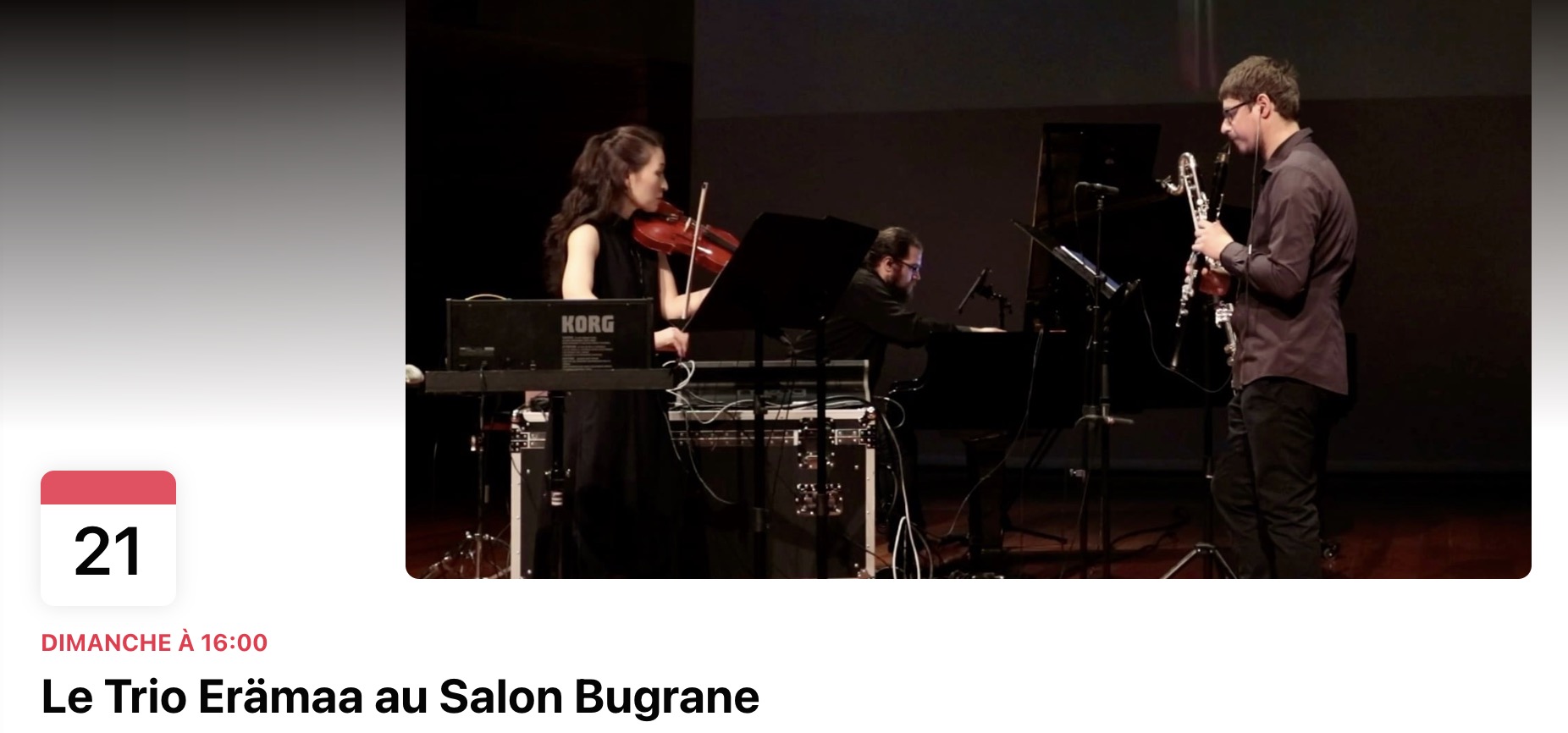 Le 21/05, le Trio Erämaa au Salon Bugrane