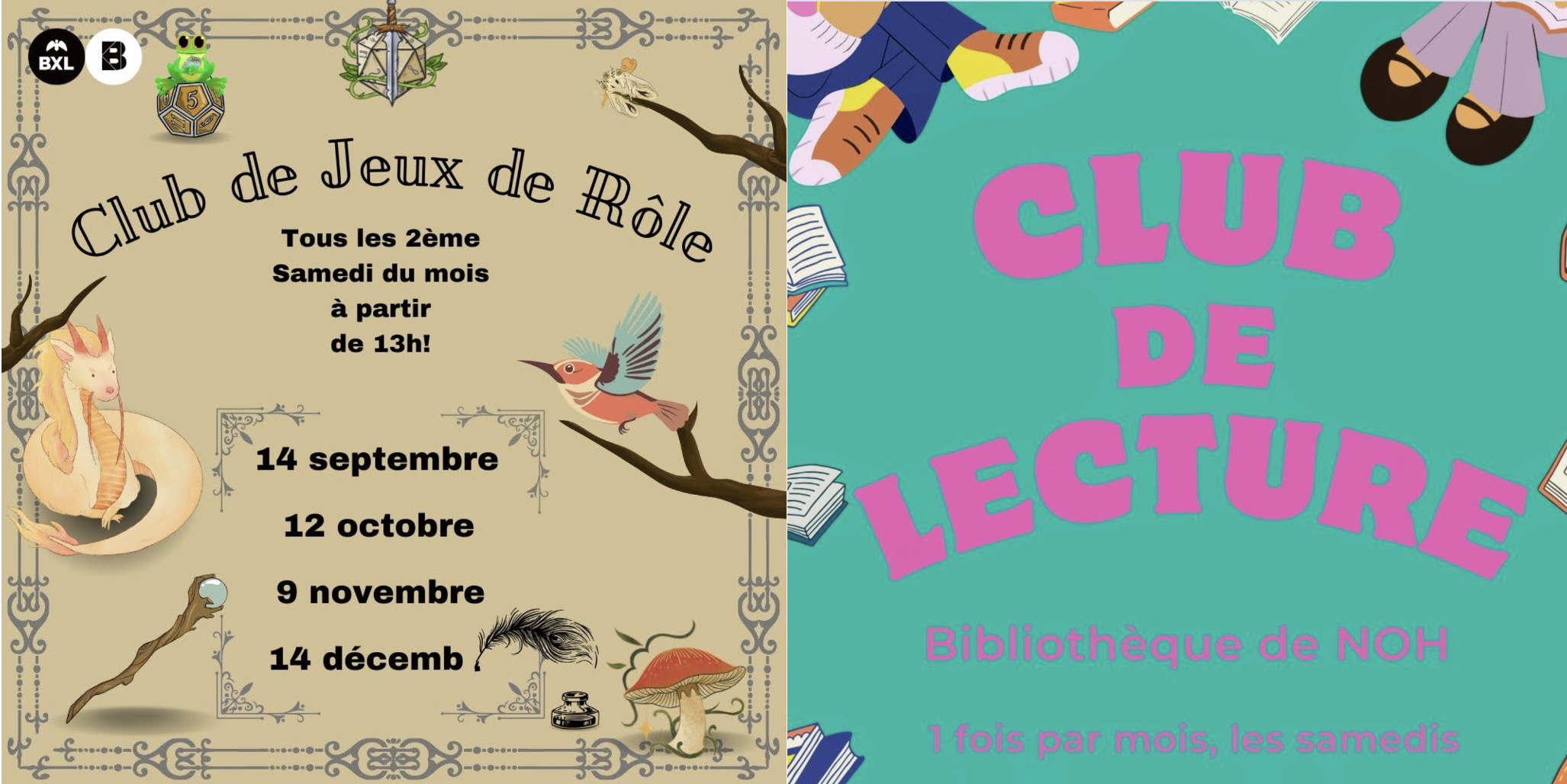 9/11, Jeux de rôle & Club de lecture à la Bib NOH