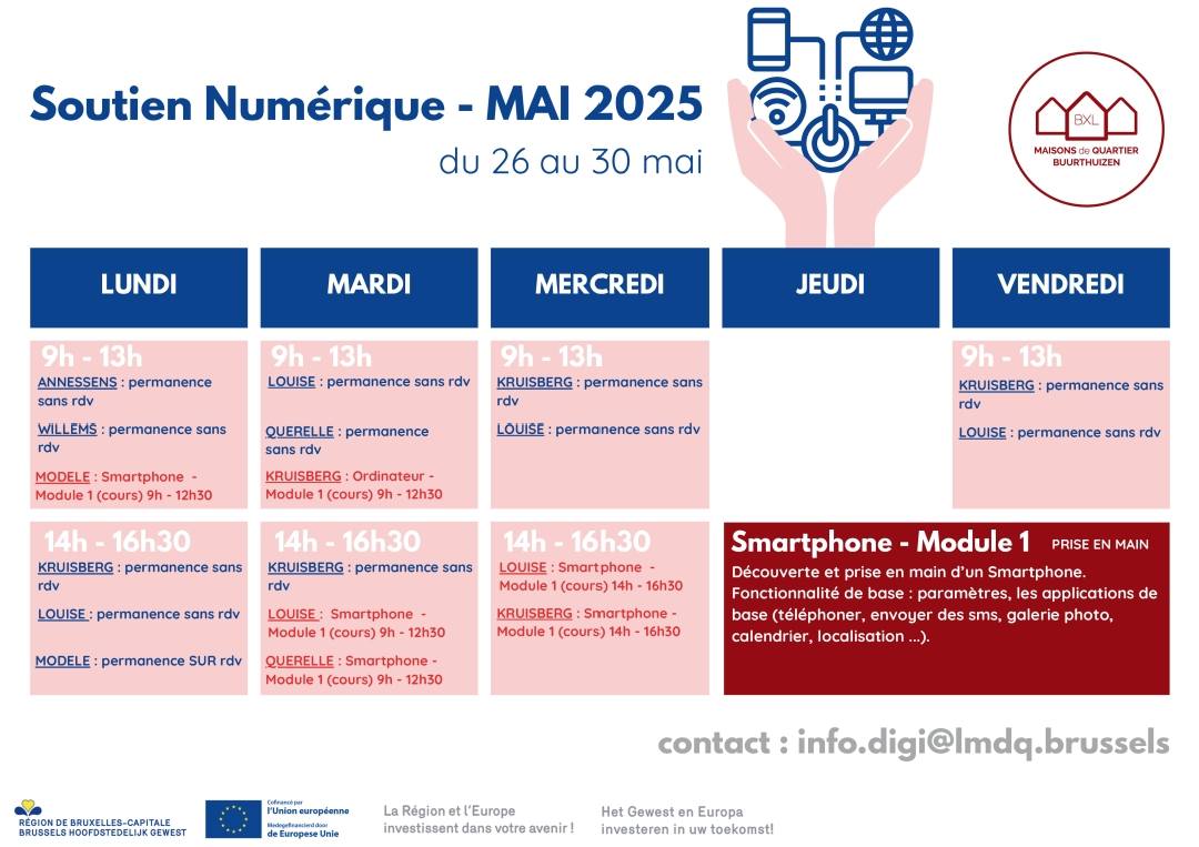 Soutien numérique du 26 au 30 mai