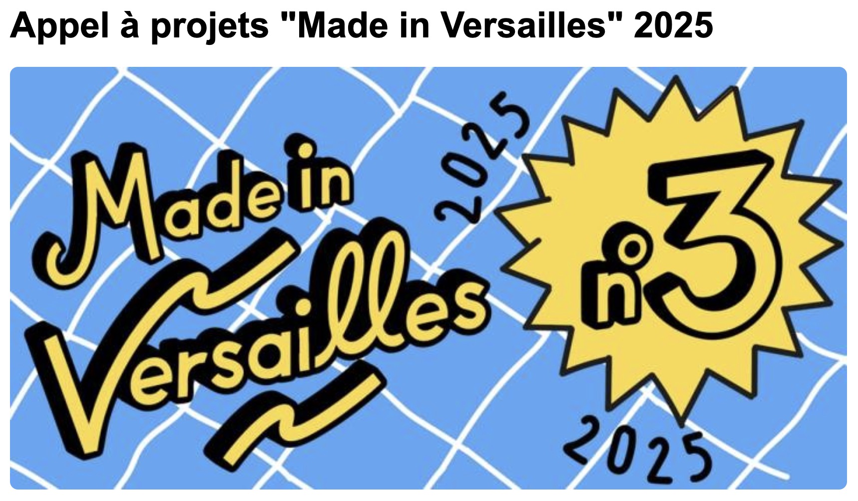 3° édition Made in Versailles