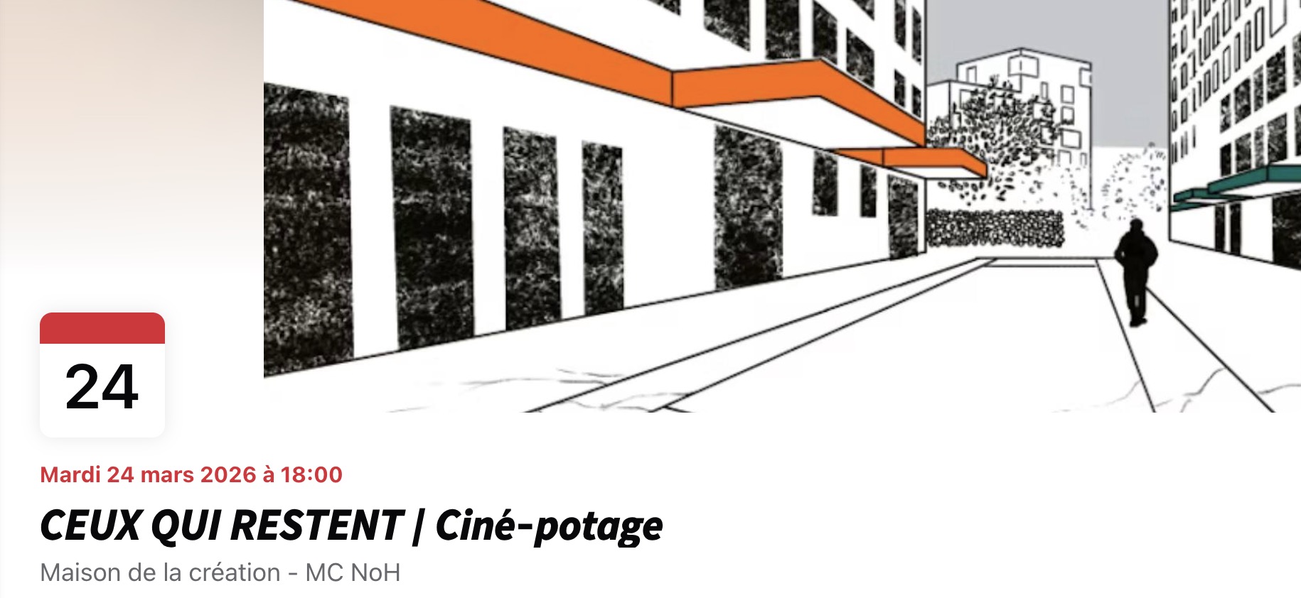 24/03, Ciné-potage “Ceux qui restent”