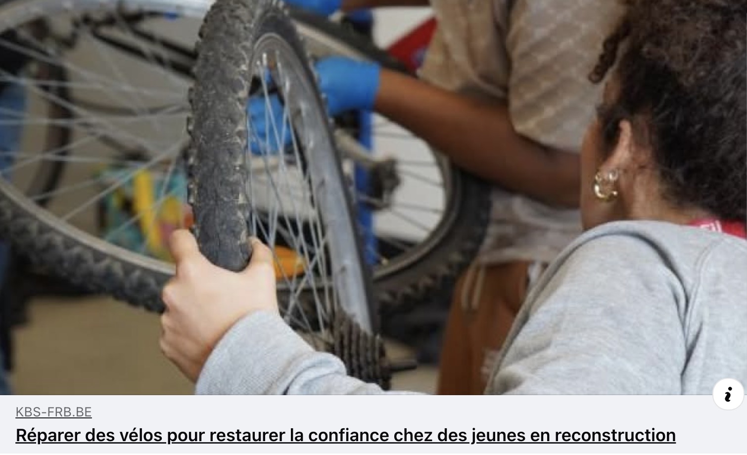 Atelier vélos chez les MENA