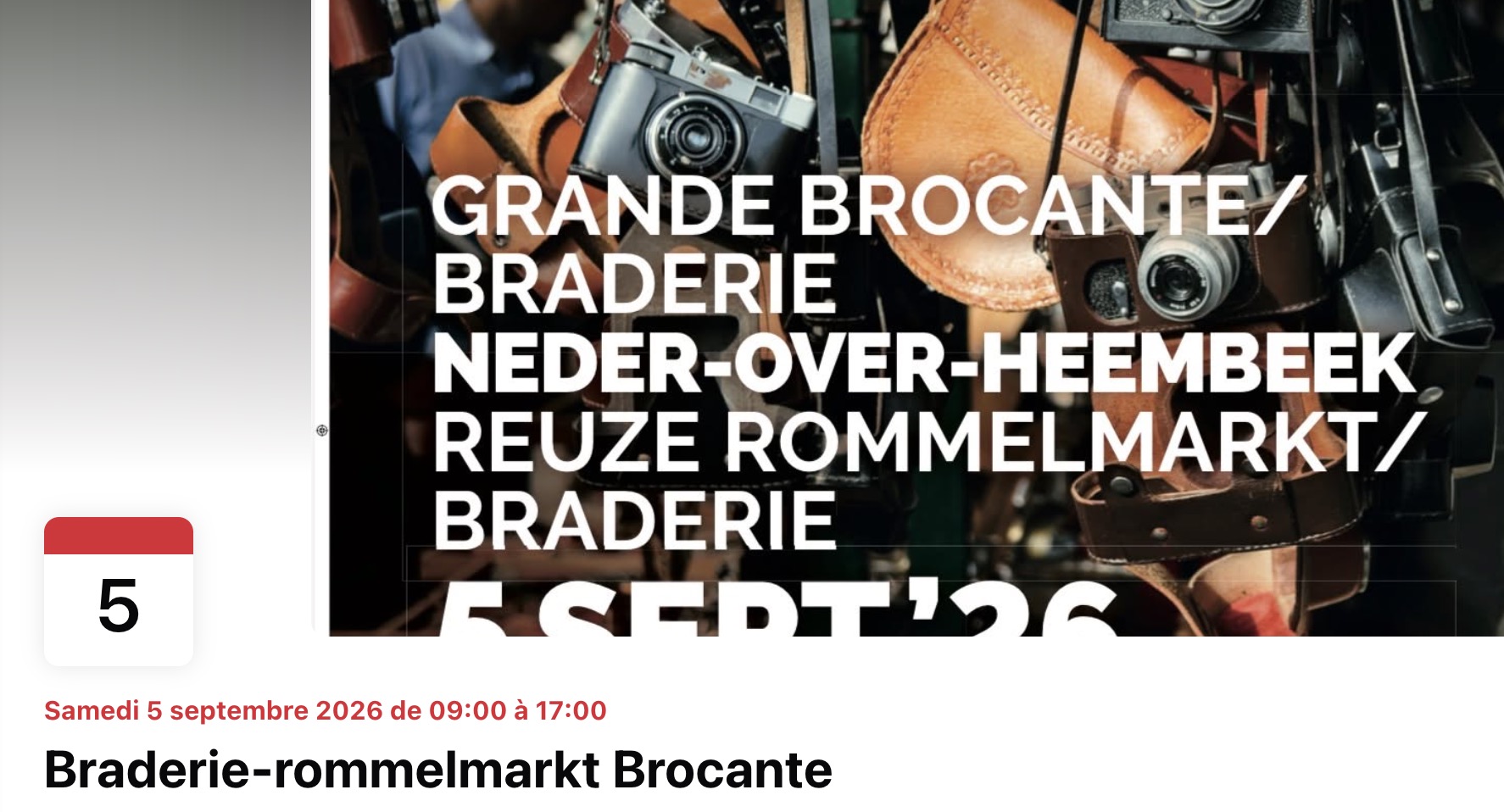 5/09, grande Braderie-Brocante de NOH