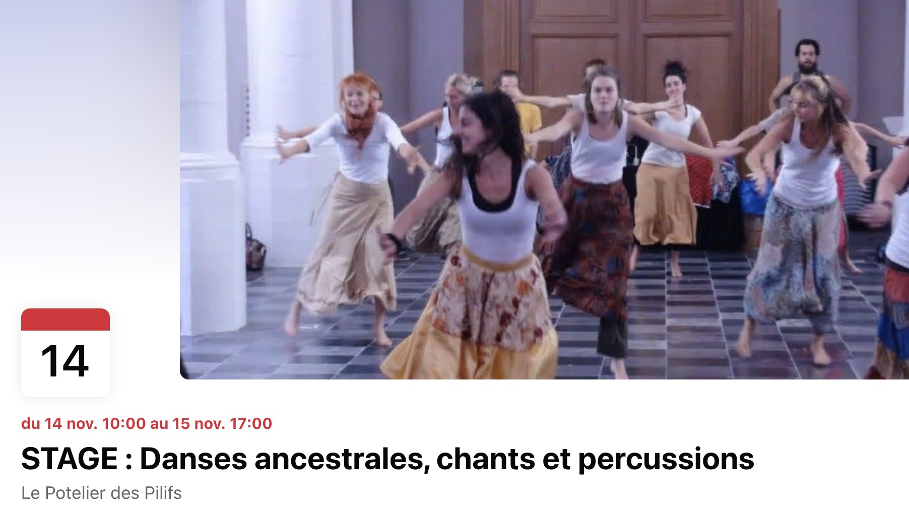 Stage de danse ancestrale
